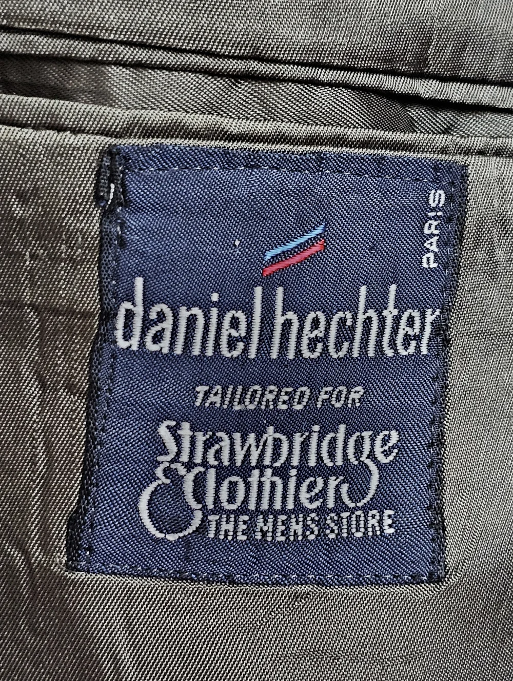 Daniel Hechter Paris 100% Wool Blazer Gray 2 Button Tailored Estimated Size 40R